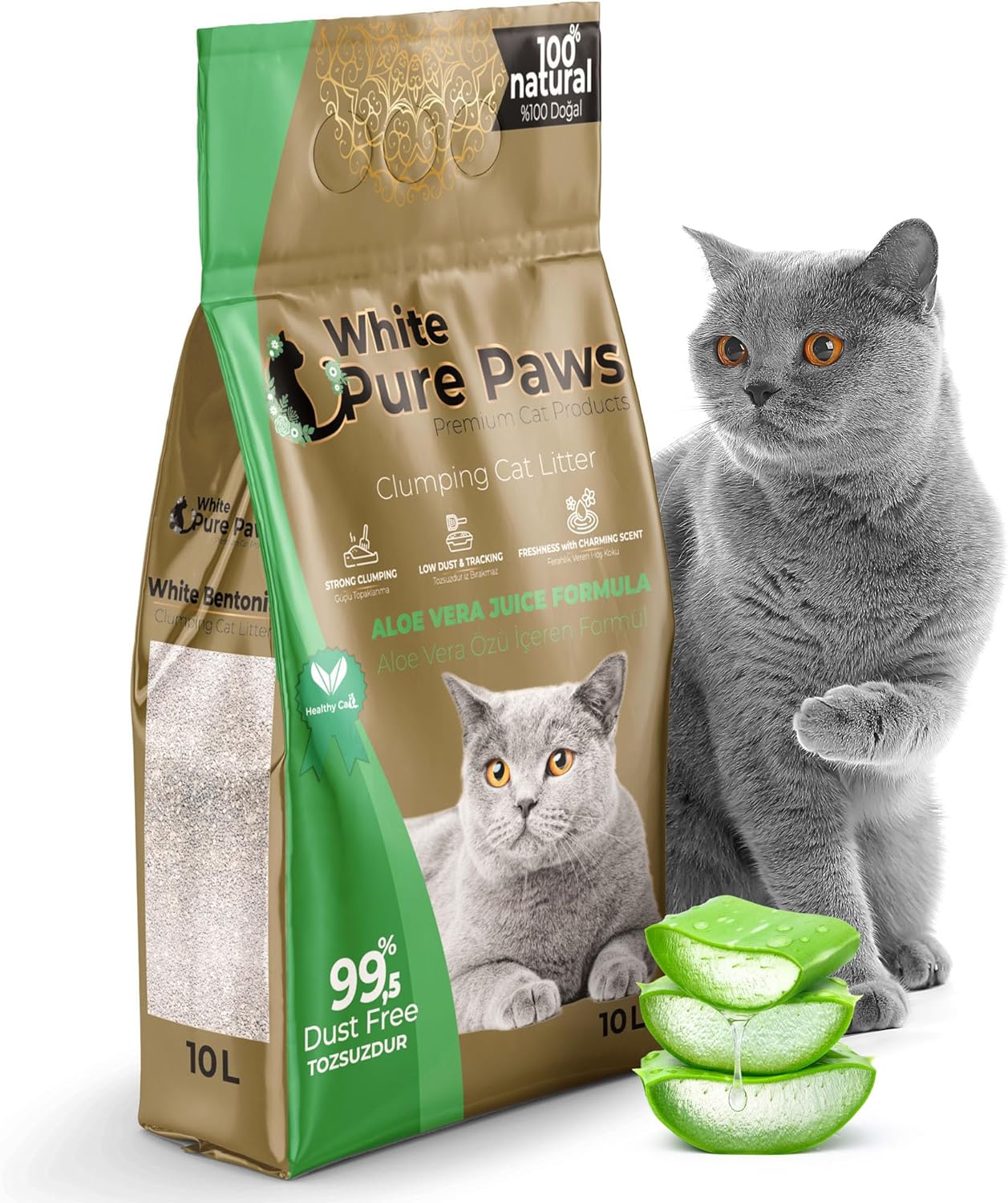 White Pure Paws Aloe Vera Scented